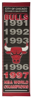 1997 Chicago Bulls Championship City of Chicago Street Banner